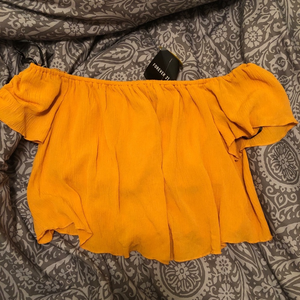 Cute cropped off the shoulder top